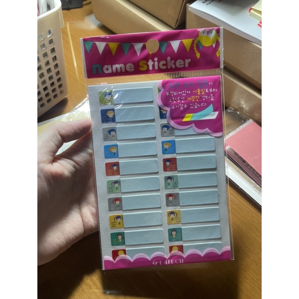 

sticker nama korea waterproof klip lucu journaling kit