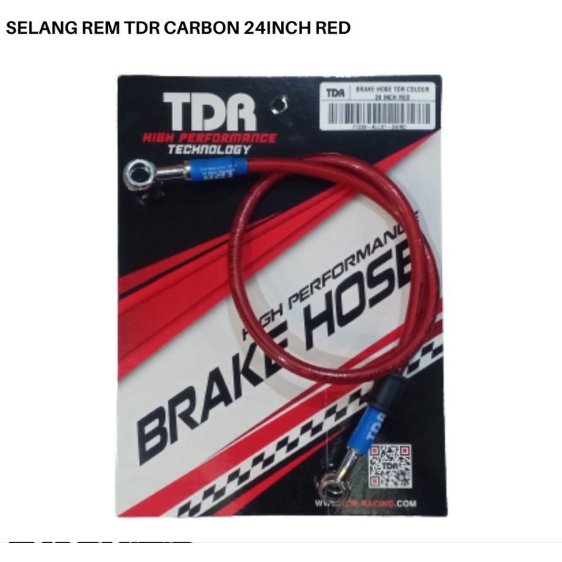 Selang rem TDR Hitam Carbon 90CM/35inch/ 60CM/24inch TDR Racing