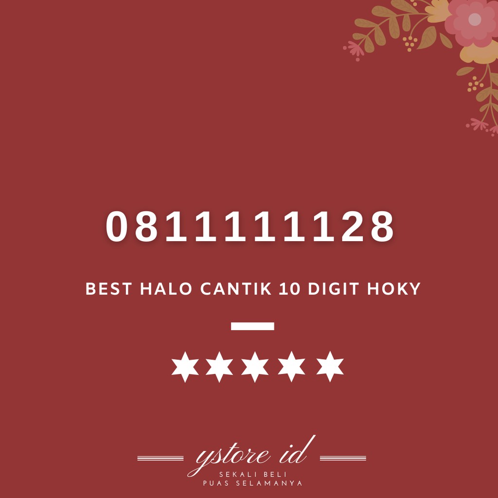 NOMOR CANTIK TELKOMSEL 10 DIGIT HOKY KARTU PERDANA HALO NOMER BELAKANG UJUNG EKOR 11111 128 28