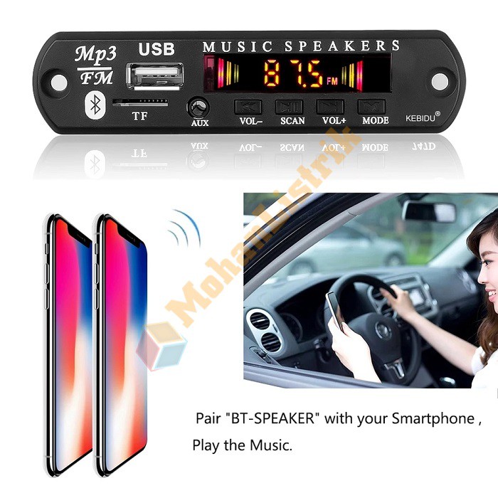 Modul Decoder Kit Player MP3 Bluetooth Aux FM TFcard EQ Remot