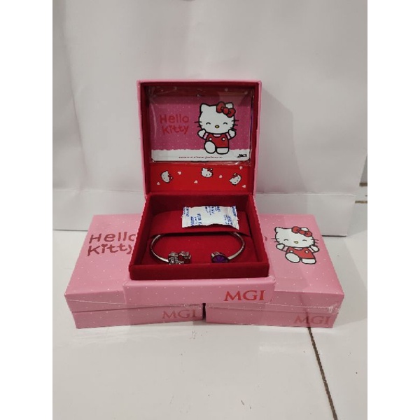 GELANG HELLO KITTY MCI GERMANIUM STONE BRACLE GELANG KESEHATAN BANGLE MGI 2.000 ION NEGATIF