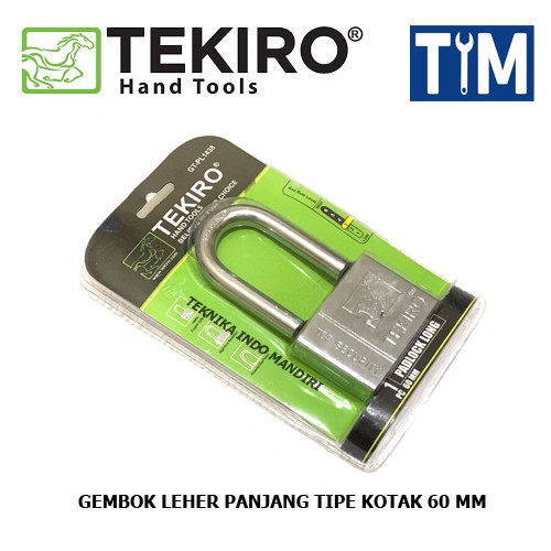 TEKIRO Gembok Leher Panjang 60 MM Tipe Kotak