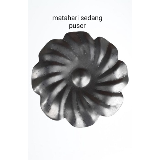 Ornamen Bunga matahari puser sedang ornamen tralis pagar canopi,pagar besi bahan besi plat