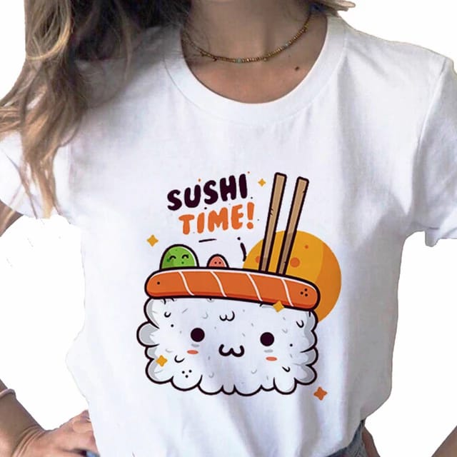 MYSTIQUE.ID - BAJU KAOS SUSHI TIME! LUCU DAN AESTHETIC