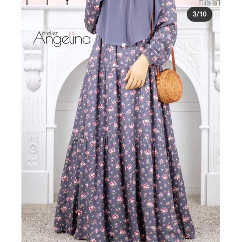 Bella Dress Primrose Grey M L by AtelierAngelina