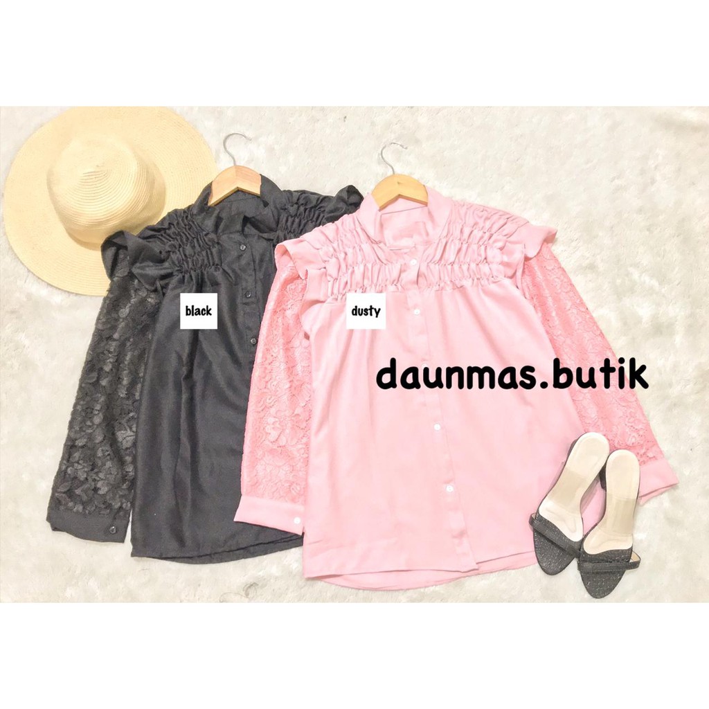 1KG MUAT 5PCS | NEYZA SMOCKY BLOUSE LACE BROKLAT PREMIUM HIGH QUALITY OOTD SELEBGRAM FASHION GROSIR