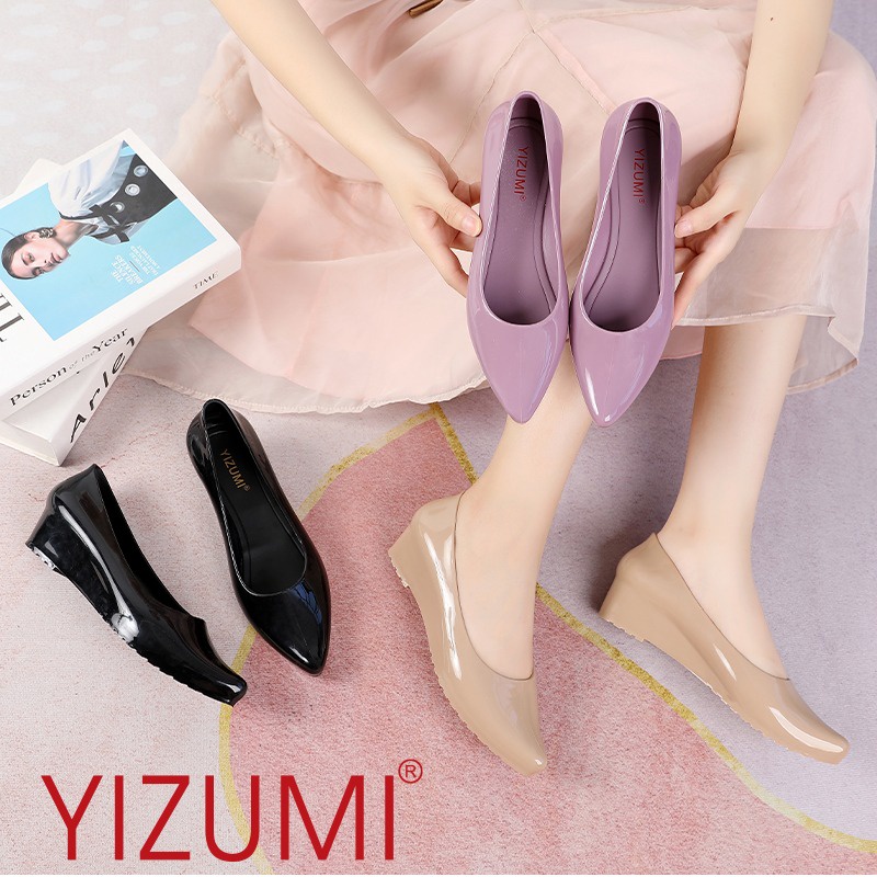 Sepatu Jelly Wanita Wedges | Sepatu Kerja Wanita Yizumi l L5005