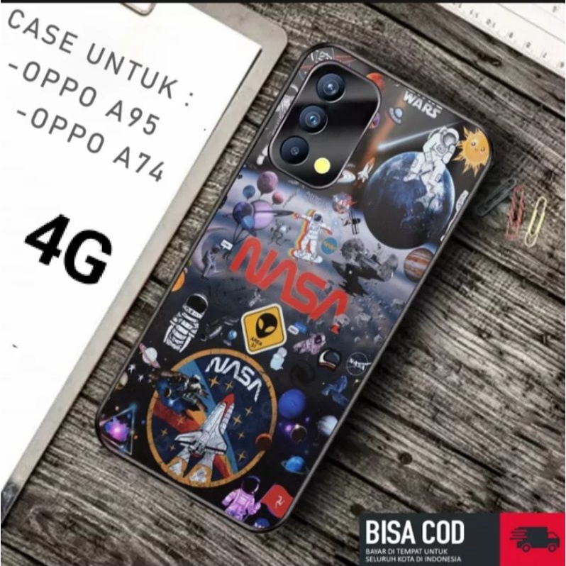 ubluk store Case custom Oppo A95 (4g), Oppo A74(4g) motif nAsa keren luar angkasa glossy murah
