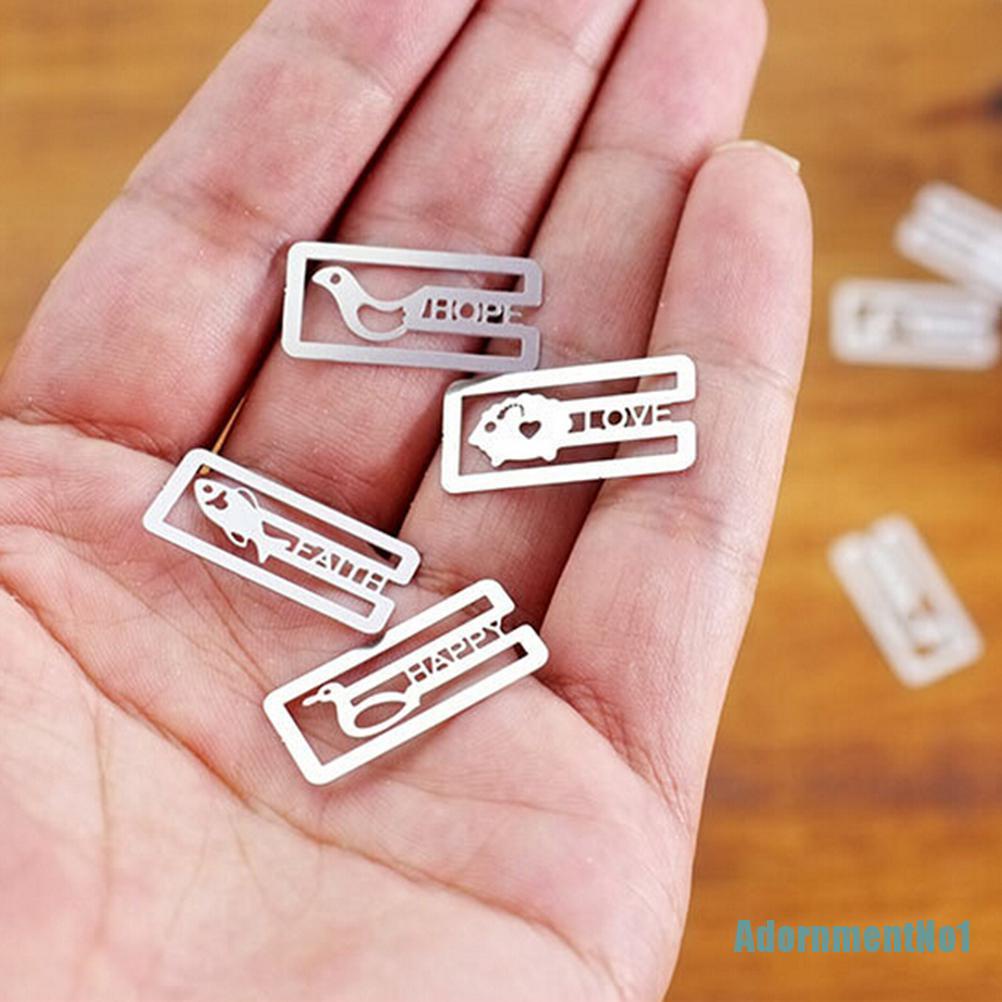 (AdornmentNo1) 20pcs Klip Pembatas Buku Mini Bahan Metal Untuk Kantor / Sekolah