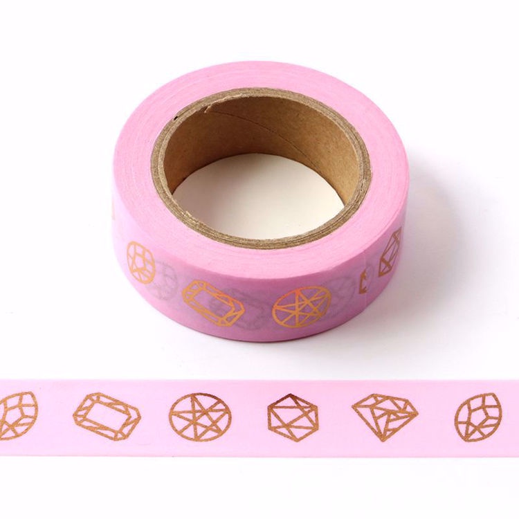 

DIAMOND COPPER FOIL PINK WASHI TAPE - SELOTIP DEKORASI