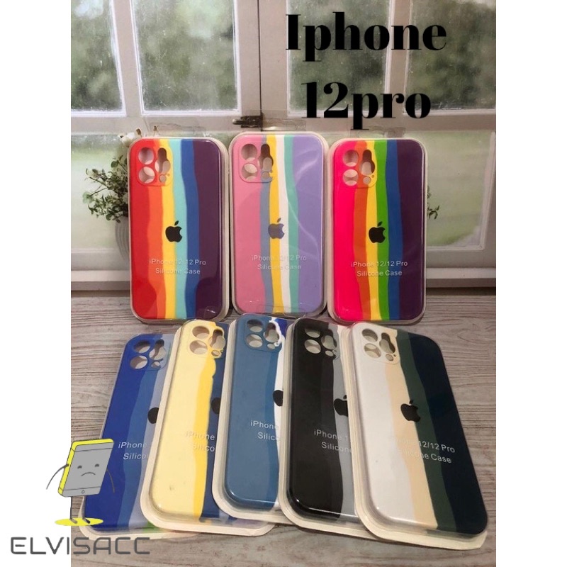 CASE IPHONE 12 PRO SILIKON CASE NEW RAINBOW COVER