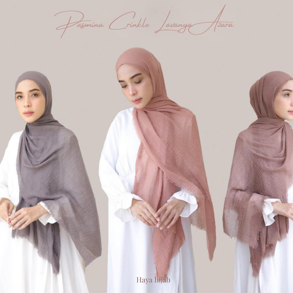 Hijab pashmina crinkle lavanya azara