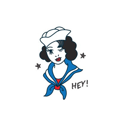 

POTATOO HEY SAILOR Temporary Tatto Sticker