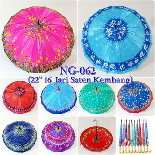 NAGOYA Payung 16 Jari NG062 Motif Kembang - NG063 Motif Gedung - NG066 Motif Batik