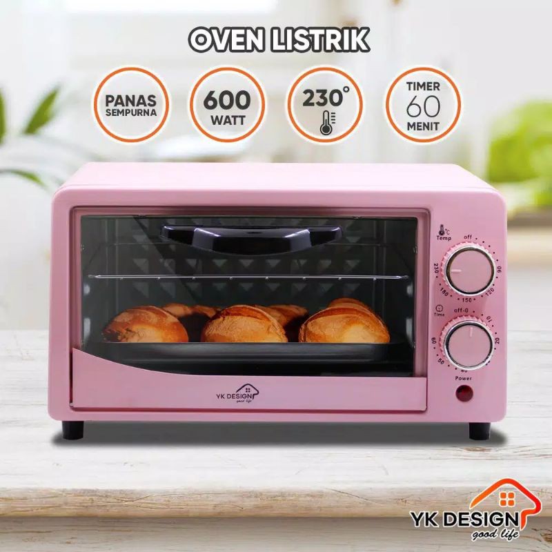 YK Design Oven Listrik 12L 600W