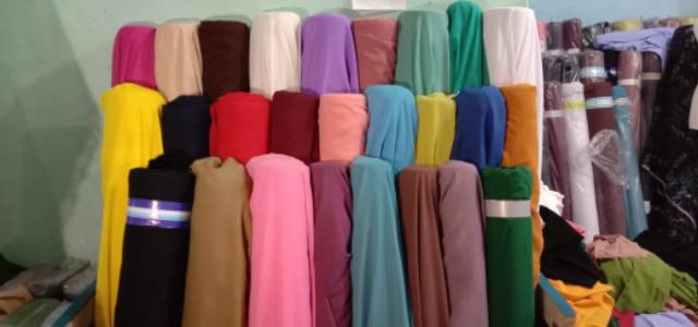Kain Double Hycon Sifon fine Kelipatan 50cm Lebar kain 115 Cocok untuk Jilbab Segi empat dll