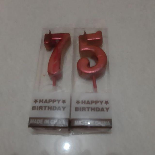 Lilin Ulang Tahun / Lilin Angka Ultah Warna Merah