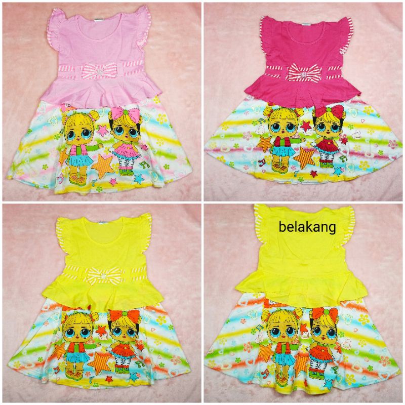 Ss#1009 Dress Anak Perempuan Size 1-2tahun / Pakaian Anak Cewek / Dress Lucu / Dress Cantik