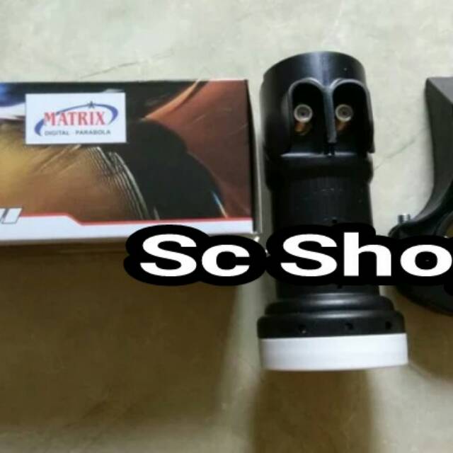 Lnb Ku band Offset Dual output Matrix dengan Braket