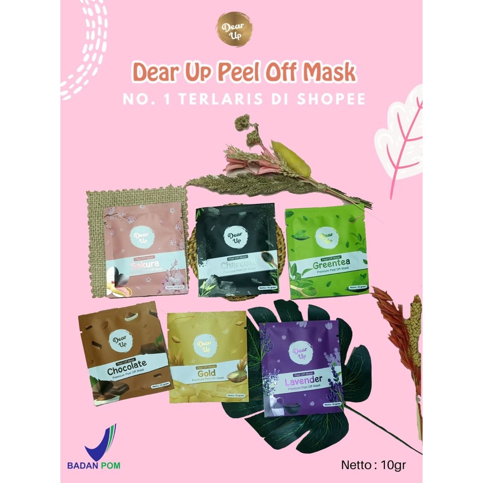 Dear Up Peel Off Mask / Masker Peel Off 10gr (BPOM)