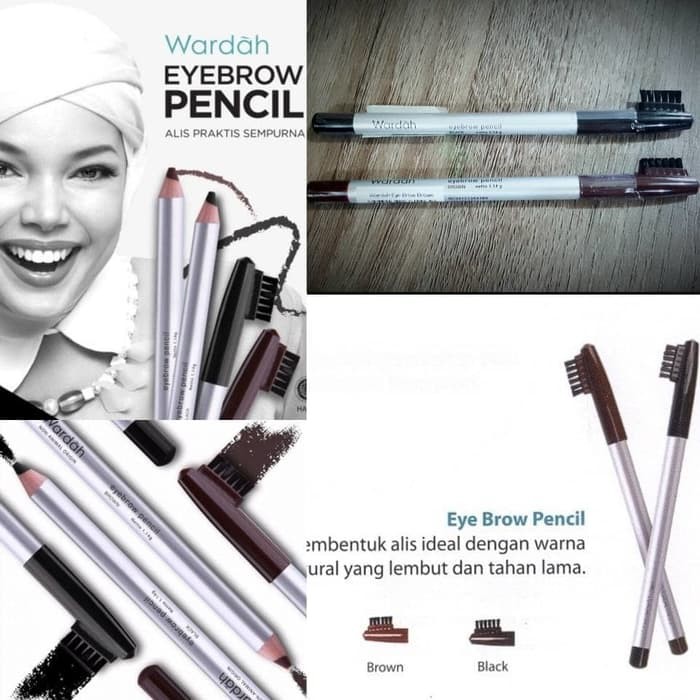 Wardah Eyebrow Pencil + Sikat / Pensil Alis