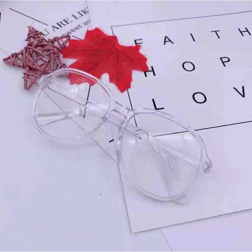 Kacamata Wanita Pria Frame Sunglasses Lensa Transparan Fashion-1