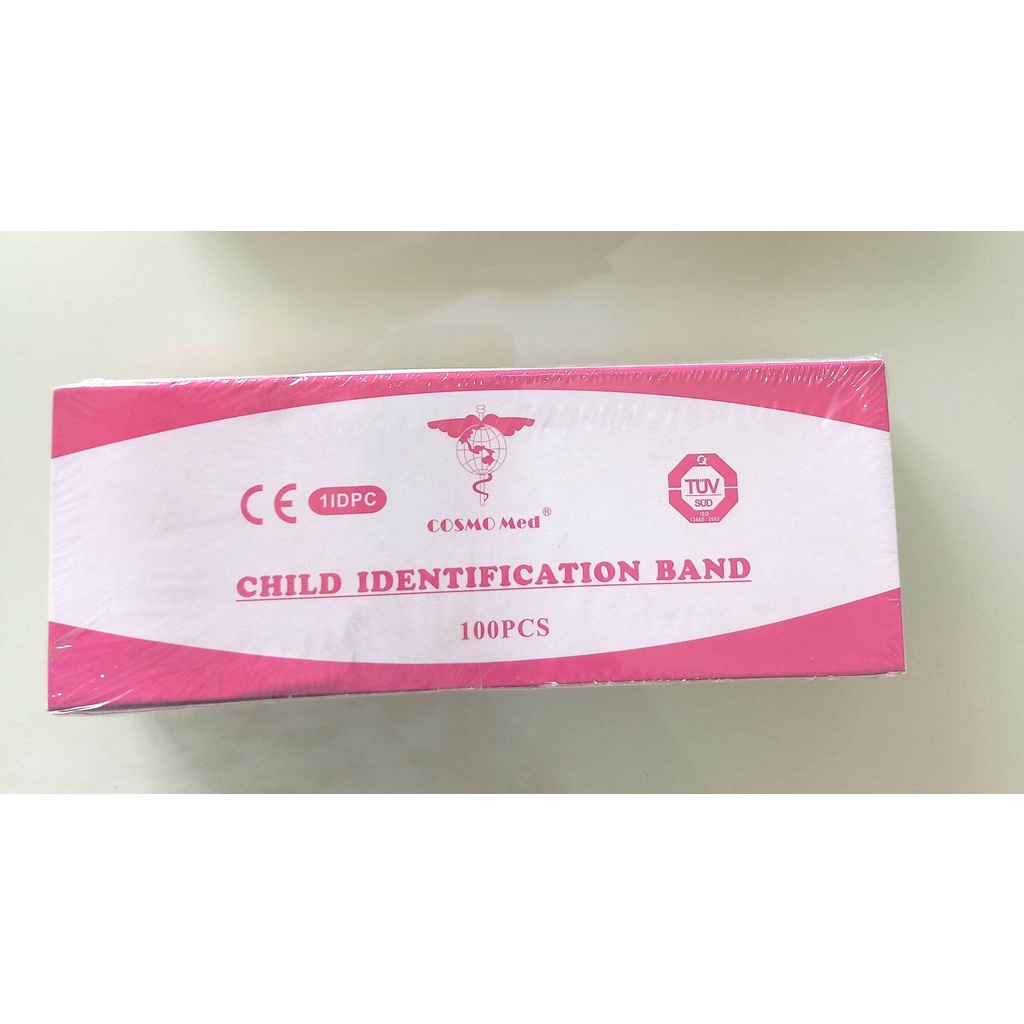 ID Band Adult Pink / Gelang Identitas Pasien Dewasa Merah Muda - Cosmo isi 100 pcs