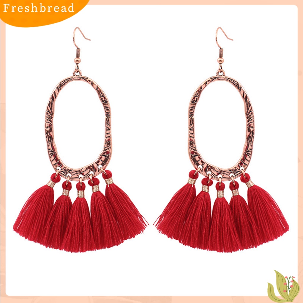 Terlaris 1Pair Dangle Earrings Tassel Design Jewelry Gift Red Women Wedding Drop Earrings for Festival