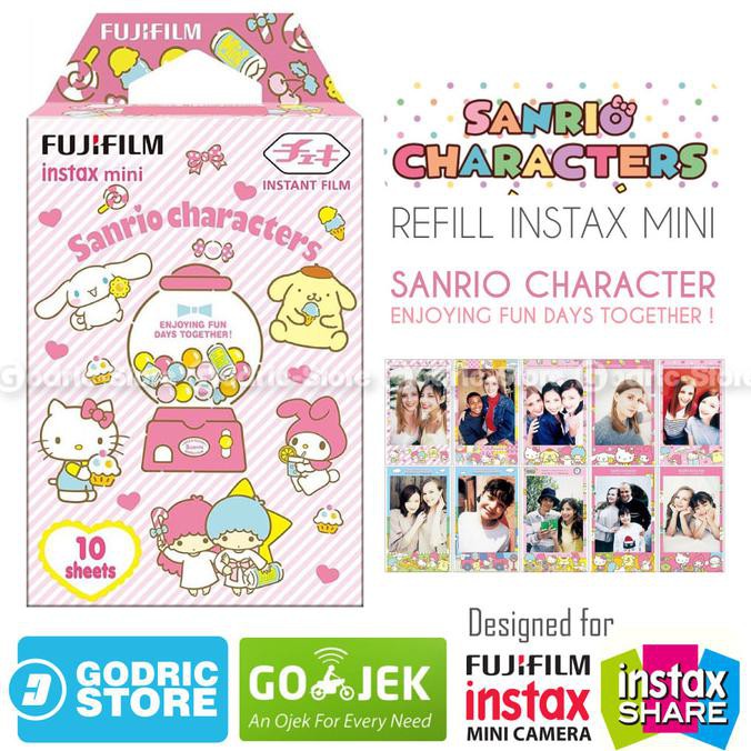 PROMO FUJIFILM REFILL INSTAX MINI FILM SANRIO CHARACTER - 10 LEMBAR TERLARIS