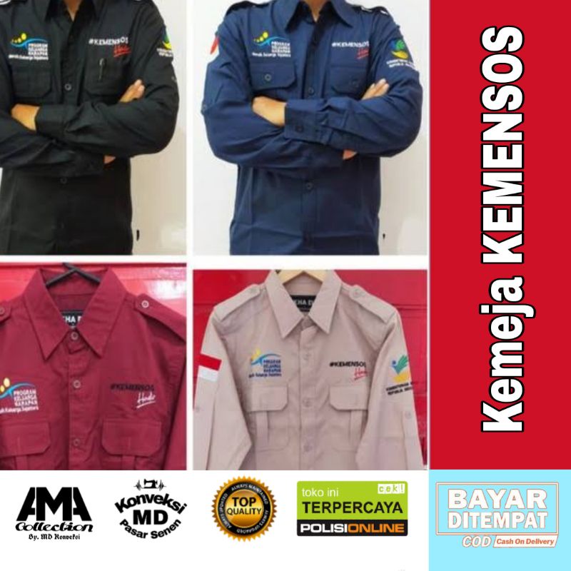 Jual Kemeja Pkh Kemensos Hadirseragam Eksklusif Pkh Kemensos Hadir