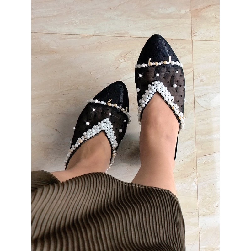 Termurah!!!! COD sendal hak payet 5cm mewah best seller/ sepatu pengantin / sepatu brukat / sepatu payet / wedding shoes / sandal pesta