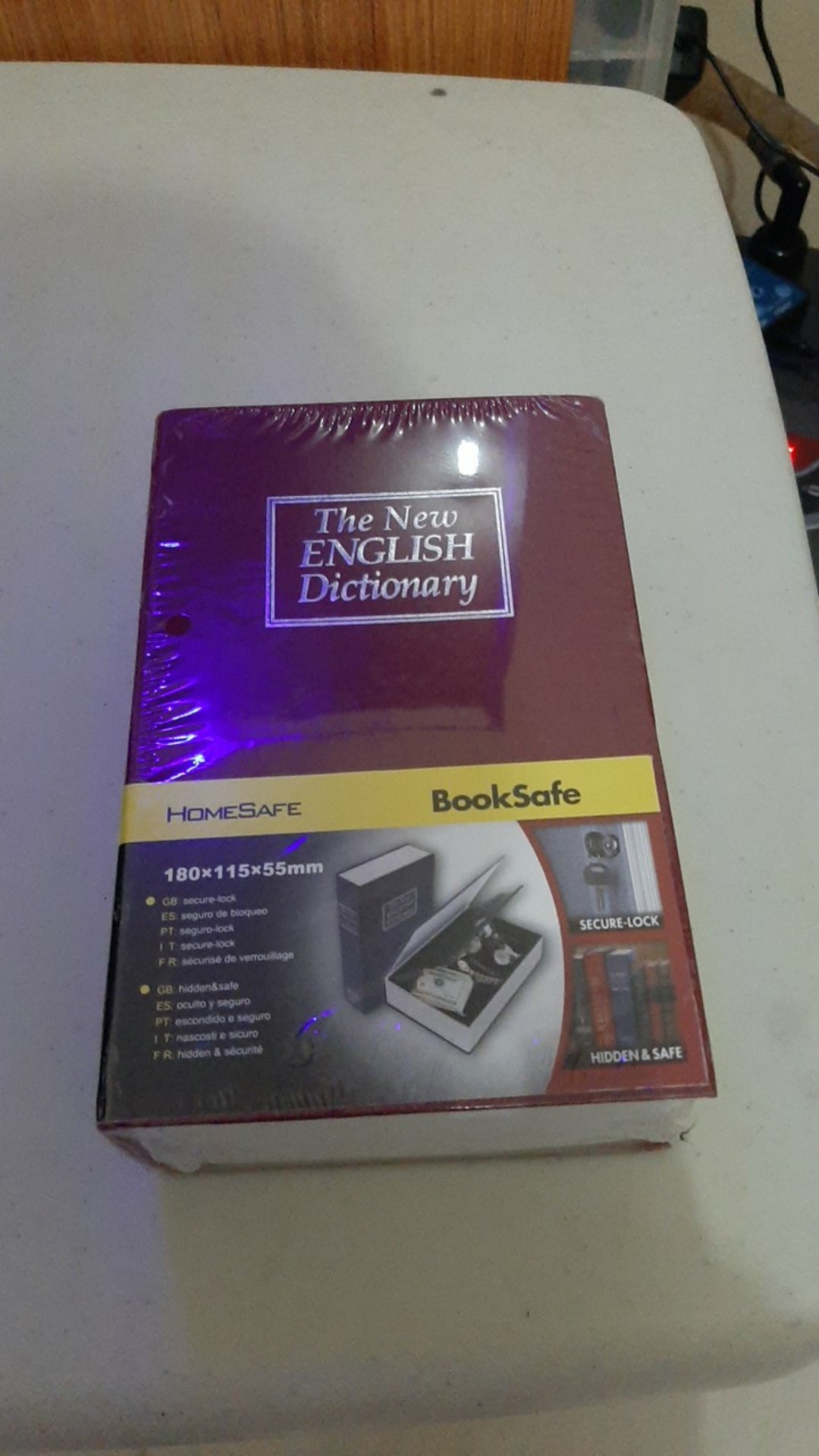 Brankas Mini Model Buku Kamus - Security Dictionary Cash Jewelry Key Lock Book Storage S Size - Red