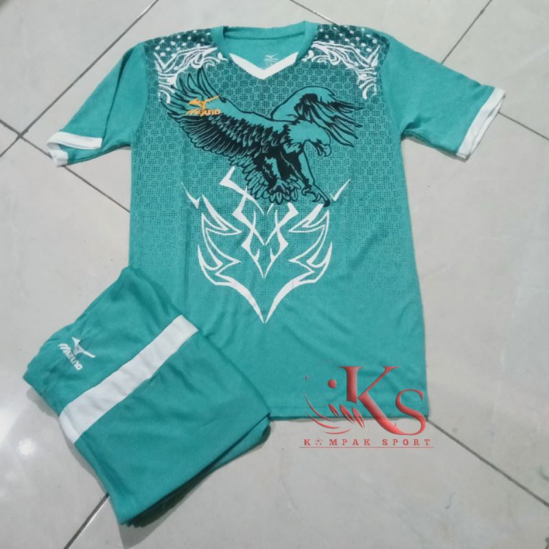 Jersey Baju Bola Baju Setelan Dewasa Pria Wanita Baju Olahraga Sepak Bola Futsal Voli Badminton Tenis Volley Bermotif Garuda