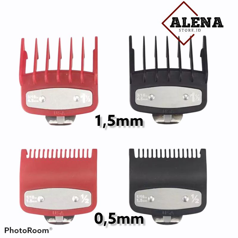 Set guard clipper 0,5 1,5 / sepatu mesin cukur rambut plat besi premium
