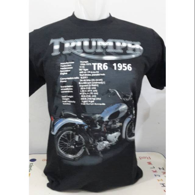 Kaos Motor Custom Classic Vintage Triumph 1956