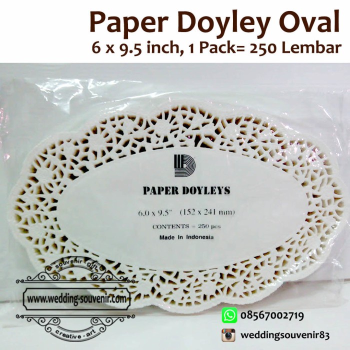 

✨ BISA COD ✨ Paper Doyley Oval 6" x 9.5