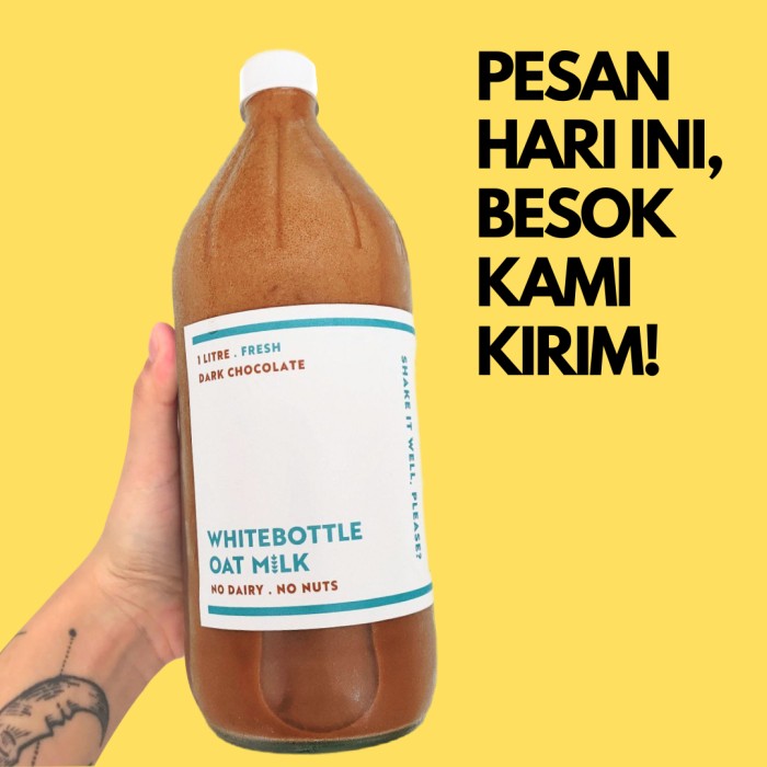 

FRESH STOK WHITEBOTTLE OAT MILK DARK CHOCOLATE 1 L