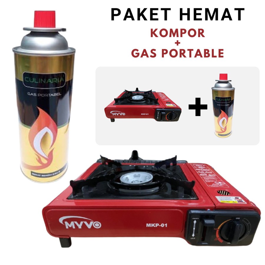 KOMPOR GAS PORTABLE MYVO MKP-01 PAKET GAS PORTABLE KOMPOR PORTABLE