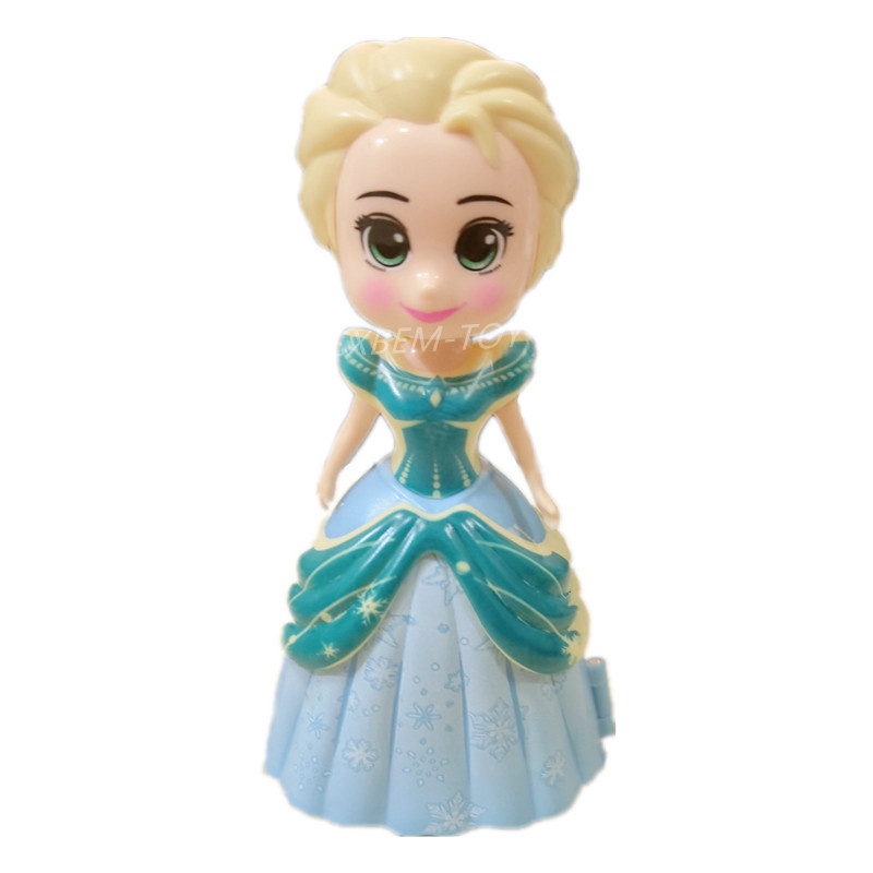 Mainan Boneka Action Figure Disney Frozen Princess Elsa Anna Bahan PVC Untuk Anak Perempuan