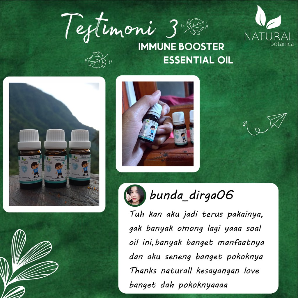 Natural Botanica Antivirus &amp; Immune Booster Essential Oil Pure Minyak Esensial Diffuser Humidifier