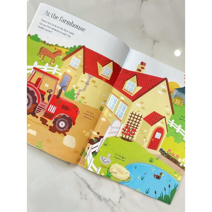 

Usborne First Sticker Book Farm - Buku Stiker Anak Import Animals Kids Thebest