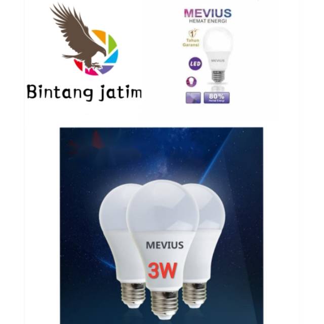 lampu led super terang 3w/ bohlam led murah bagus