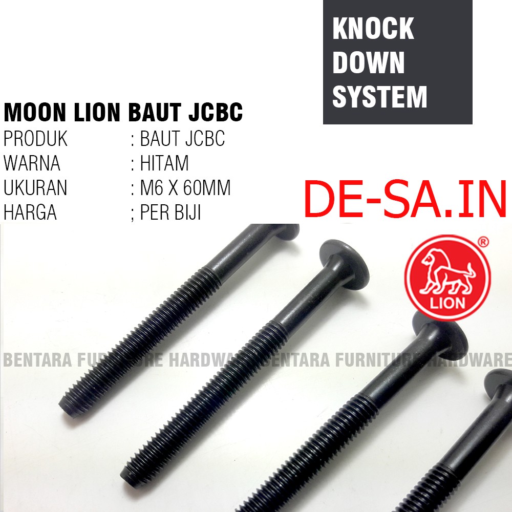 Moon Lion Baut JCBC M6 X 60MM - Bolt Furniture Knockdown
