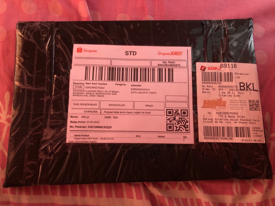 Papan Kayu Mdf 6mm - 20x30 Cm A4