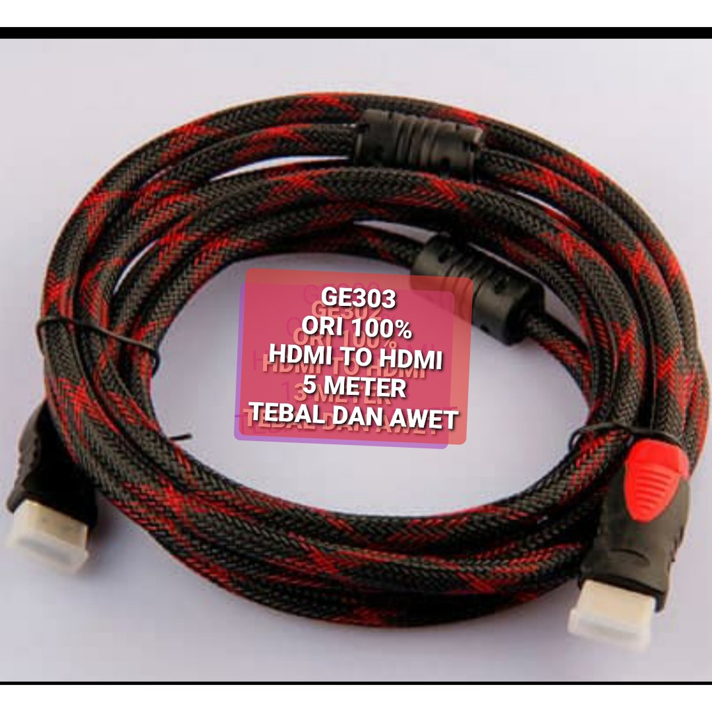 G303 Kabel hdmi 5 meter cable tv televisi monitor cpu komputer led cable high speed hdtv full hd hd universal multi Ps playstation panjang  HDMI HDMI Panjang kabel 5 meter  BISA SEGALA JENIS TV ATAU MONITOR  KUAT DAN TAHAN LAMA  BERKUALITAS TINGG