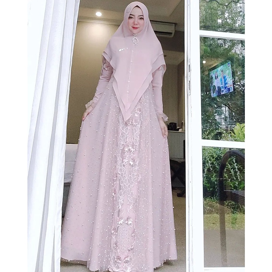 [FAESTA SYAR'I] GAMIS SYARI/ DRESS SET MEWAH ORIGINAL " SABRINA" By Faesta Syar'i