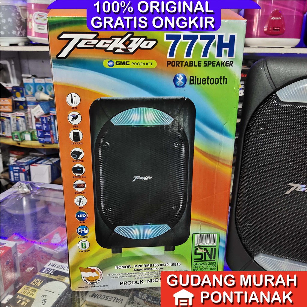 Speaker Bluethoot Teckyo 777H 6,5 inch 6.5&quot;Produk by GMC ampli meeting pengeras suara karaoke nyanyi