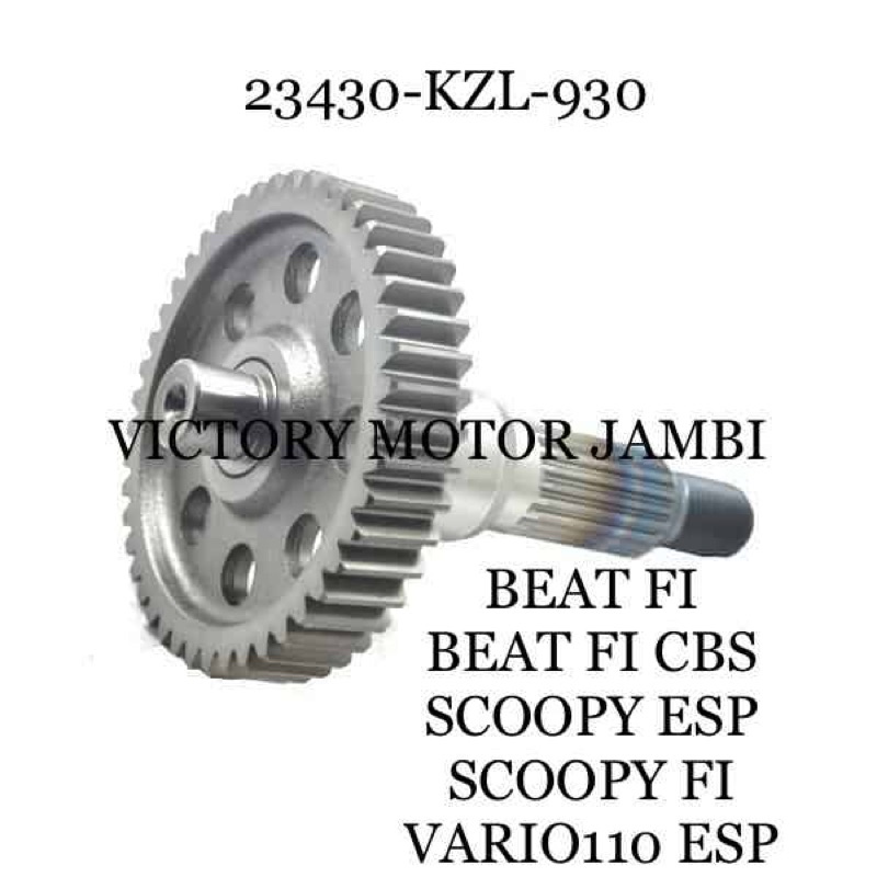 AS RODA BELAKANG 45T BEAT FI 23430-KZL-930 HONDA AHM