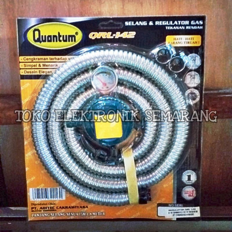 SELANG REGULATOR QUANTUM  QRL 142 ANTI KARAT ANTI TIKUS ORIGINAL GARANSI RESMI  1 TAHUN