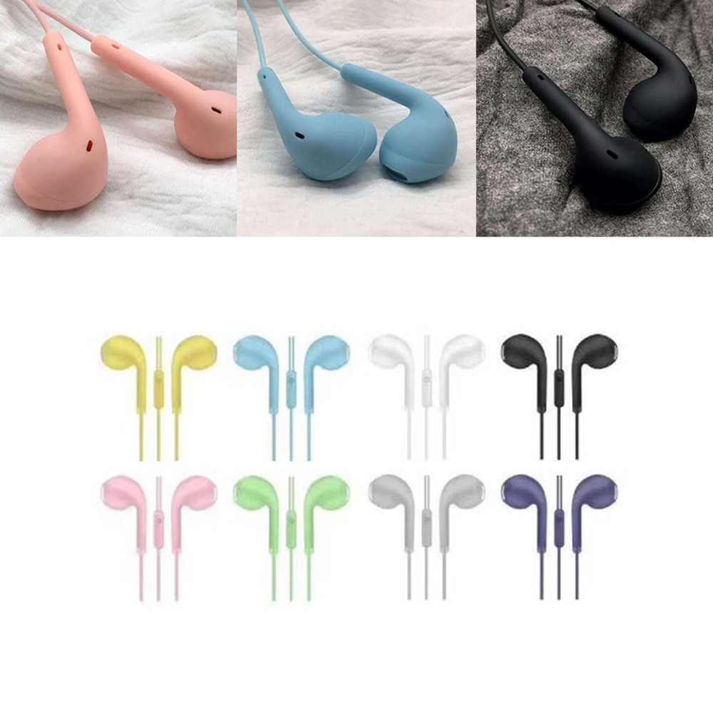 Ready Stock U19 Macaron Earphones 6 Color 3.5mm HIFI Headset Wired Headphone Over Ear 1.2mm Earphone